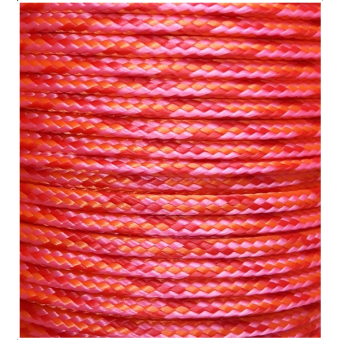 PPM touw  ongevuld 3,5 mm roze/rood/oranje